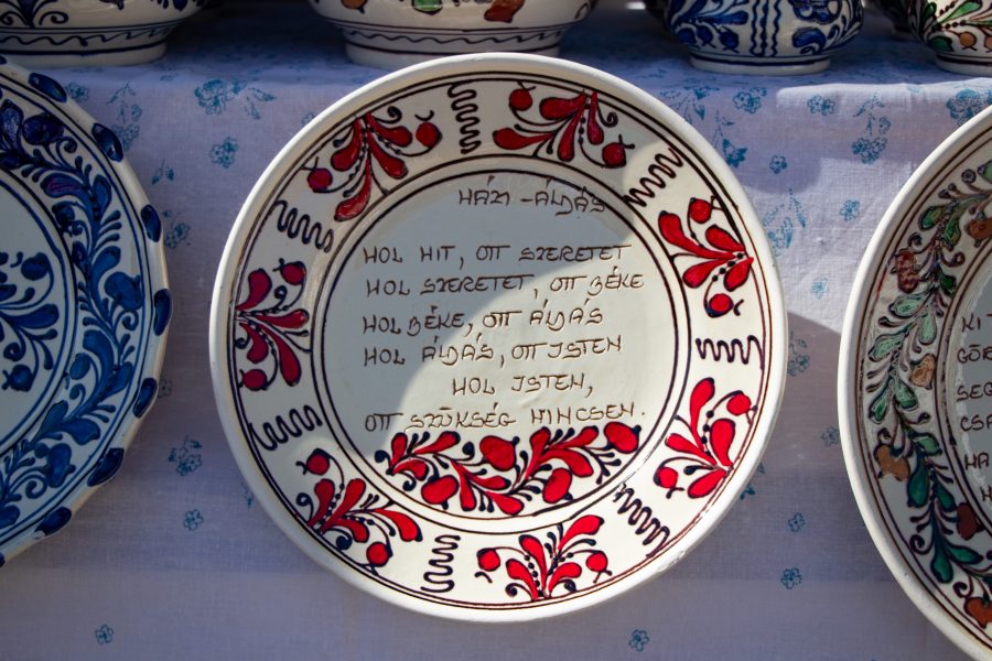 Házi áldás - Korondi kerámia tányér