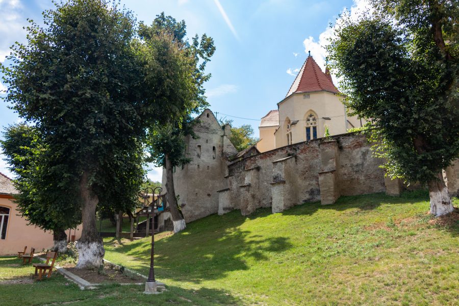 A Szászsárosi evangélikus erődtemplomba bejárata