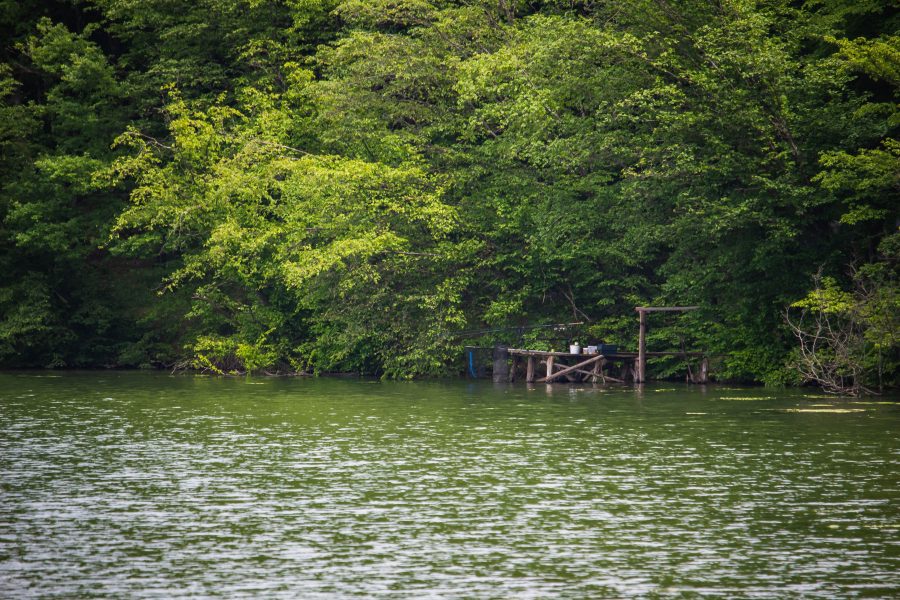 Horgászat a Besenyői-tó partján