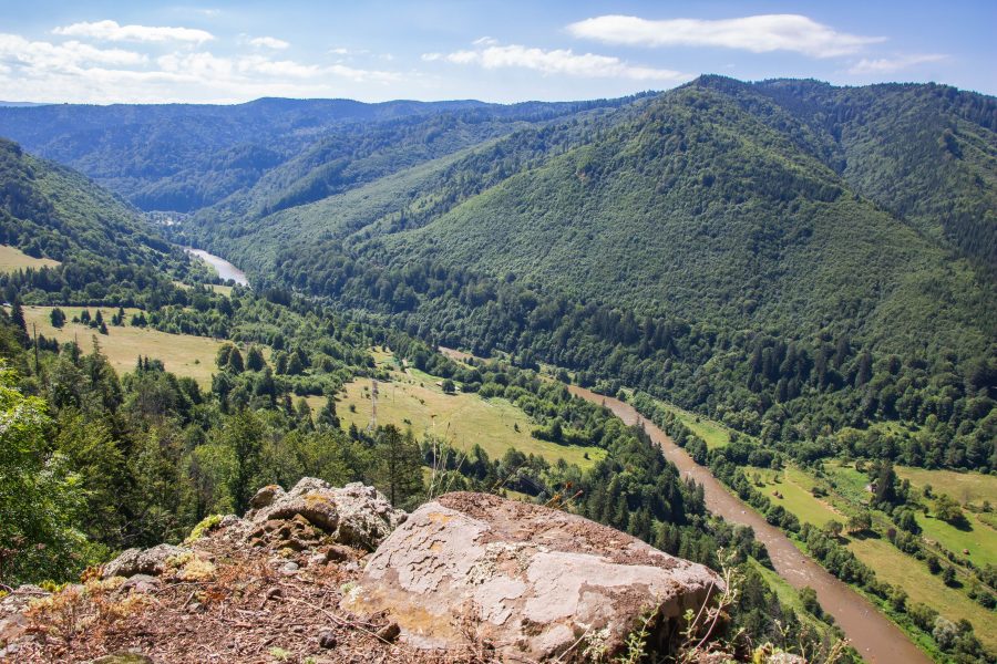 A Maros-szoros Natúrpark a kilátóról nézve