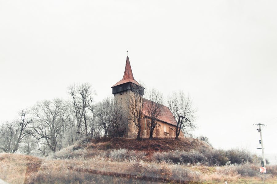 A szász evangélikus templom télen