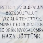 Sírfelirat a Bözödújfalusi temetőben