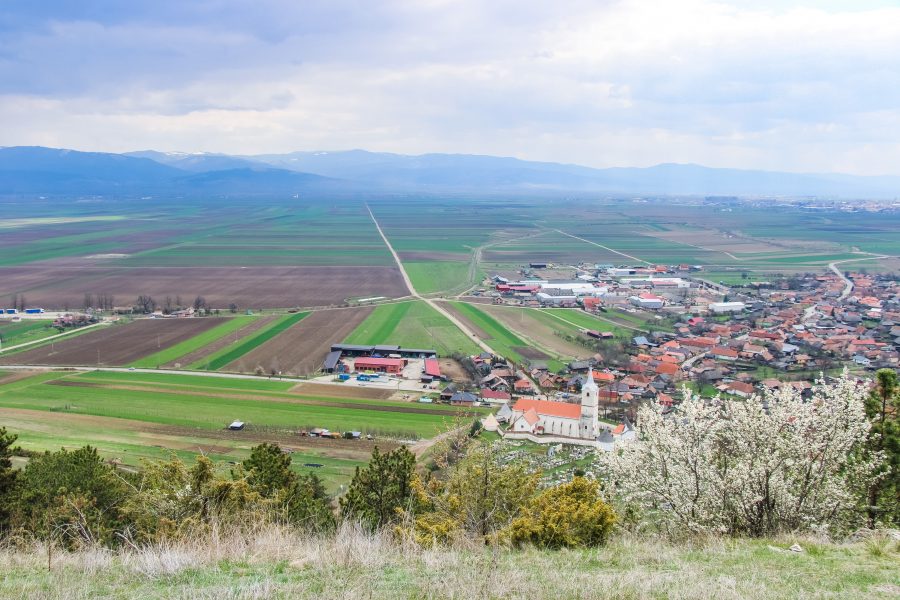 Kézdiszentlélek látképe a Perkőről